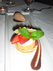 strawberry and chocolate napolean